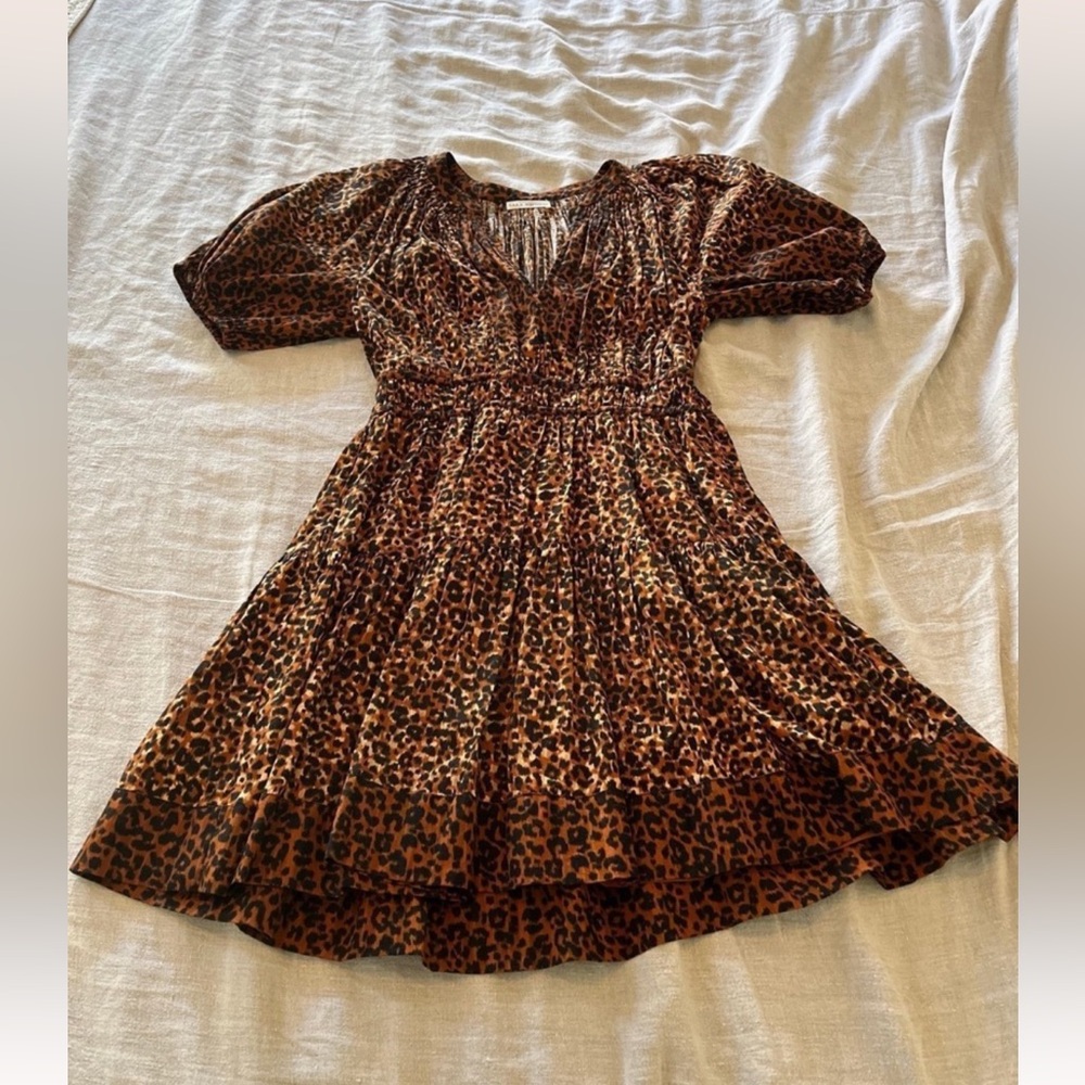Ulla Johnson Mariana Puff Sleeve V-Neck Mini Dress Size 2 - Picture 9 of 16
